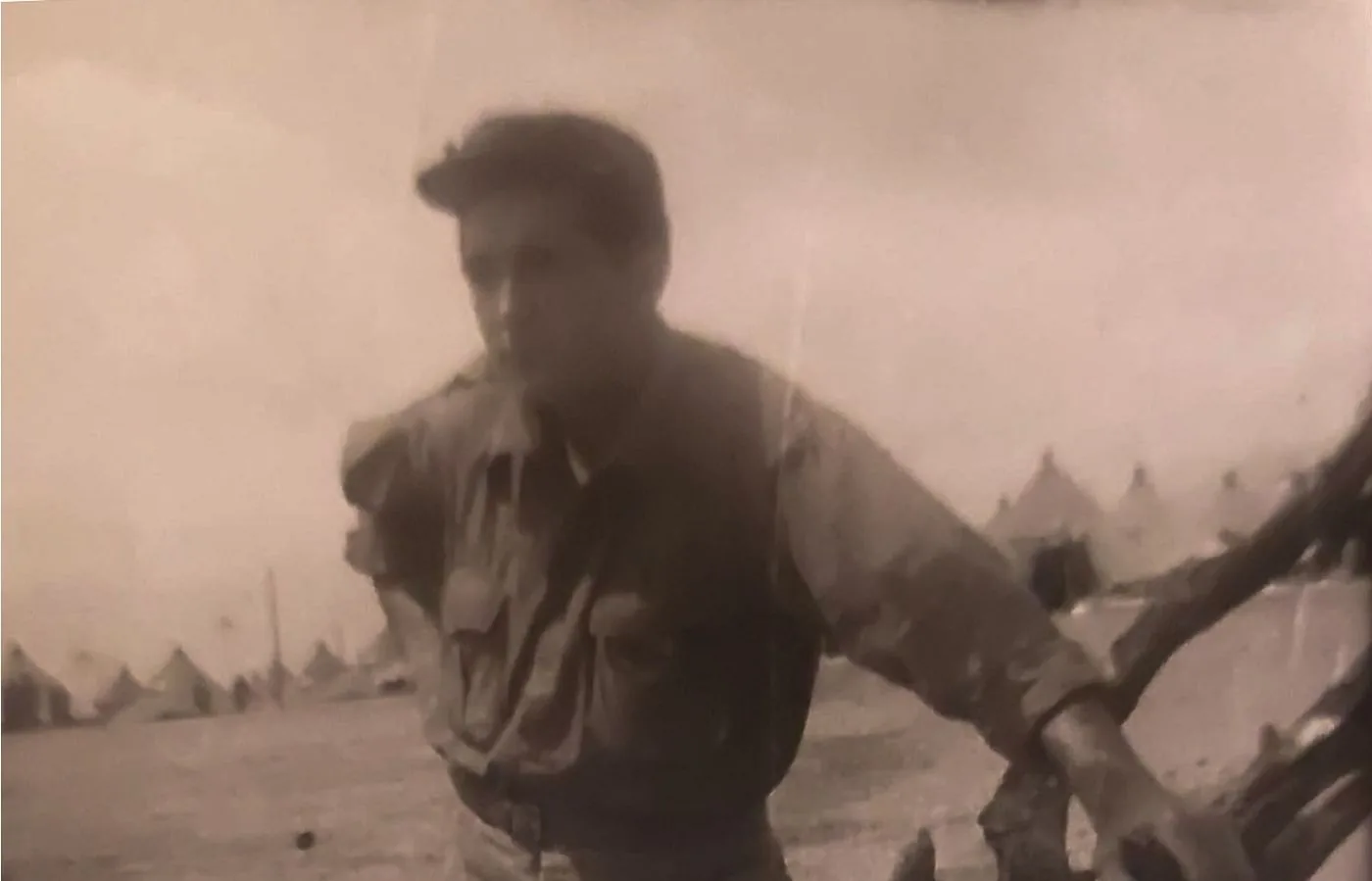 Félix Mas as a young man, sepia photograph